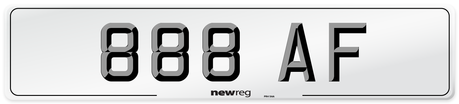 888 AF Number Plate from New Reg